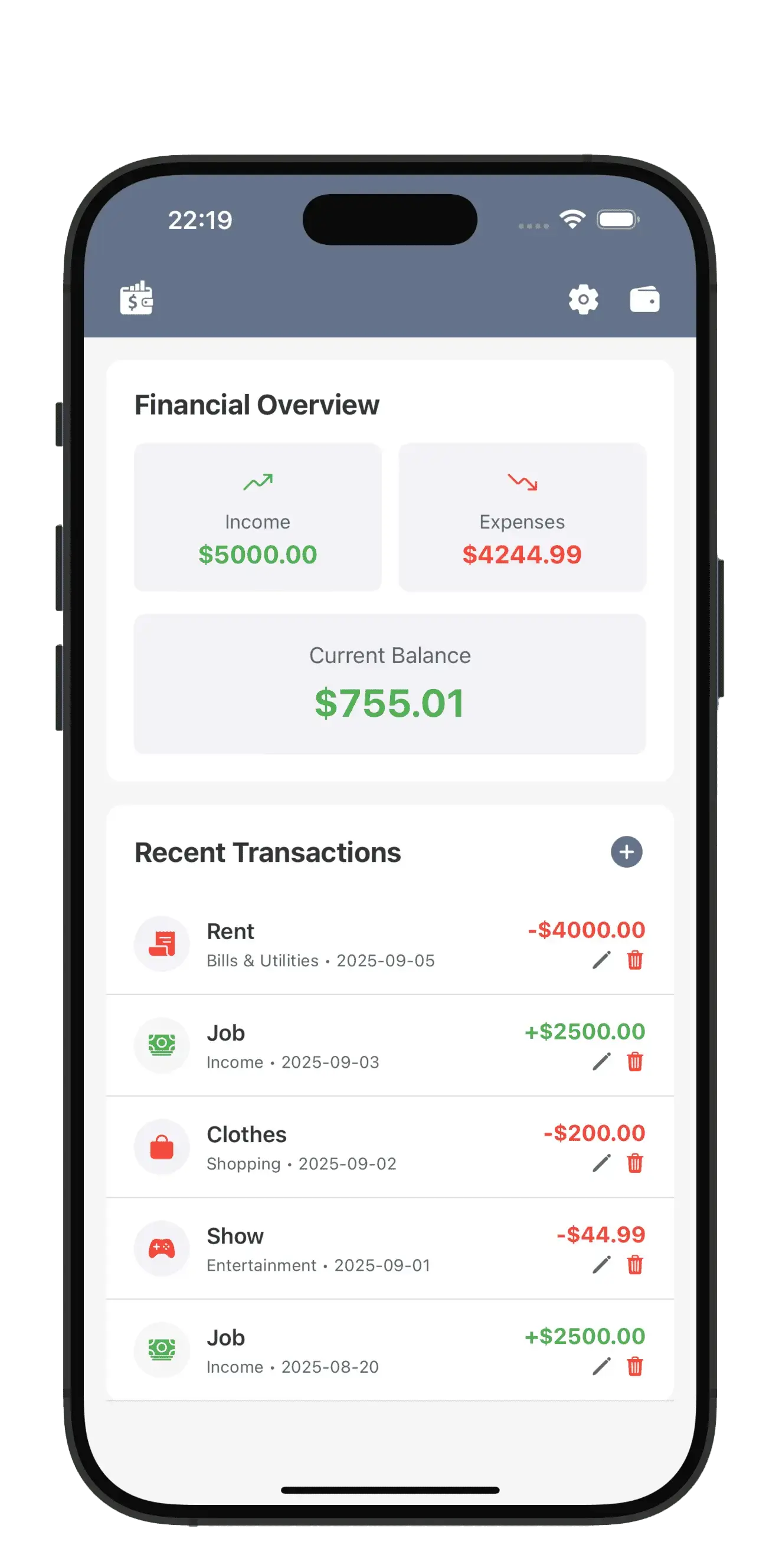 Expensely screenshot